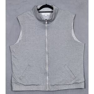 HOLDERNESS AND BOURNE Vest Mens XXL Gray Full Zip Pockets Golf Tailored Fit